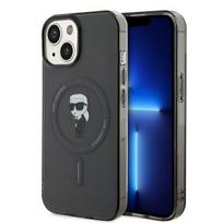 Karl Lagerfeld KLHMP14SHFCKNOK Apple iPhone 14/ 15 / 13 6.1″ juodos spalvos kietas dėklas IML Ikonik MagSafe