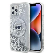 Karl Lagerfeld KLHMP12MLGCHSGH Apple iPhone12/12 Pro 6.1″ kietas dėklas skaidrus Liquid Glitter Choupette He