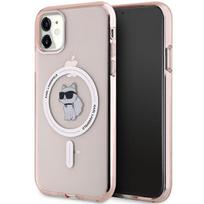 Karl Lagerfeld KLHMN61HFCCNOP Apple iPhone 11 / Xr 6.1″ rožinės spalvos kietas dėklas IML Choupette MagSafe