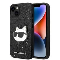 Karl Lagerfeld KLHCP14MG2CPK Apple iPhone 14 Plus / 15 Plus 6,7″ juodos spalvos kietas dėklas Glitter Choupette Pa