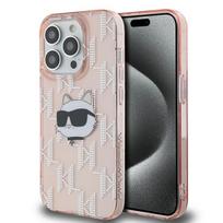Karl Lagerfeld KLHCP13LHKLPCHP iPhone 13 Pro / 13 6.1″ rožinės spalvos kietas dėklas IML Choupette Head & Mono