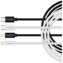 Verbatim Sync & Charge USB-C į Lightning essentials 27W Kabelis juodos spalvos / white 2 pcs. 32392