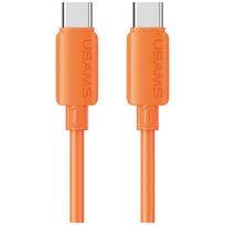 Kabelis USAMS U98 30W 3A Silicone Fast Charging USB-C į Lightning orange