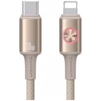 USAMS Huan Series SJ753 30W USB-C į Lightning kabelis 1.2 m titanium