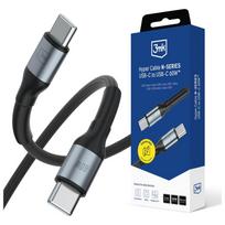 Kabelis 3MK Hyper Kabelis N-SERIES USB-C į USB-C 2m 20V/3A 60W juodos spalvos