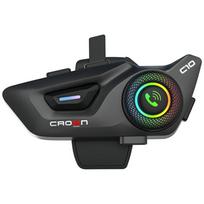 Motociklo laisvų rankų įranga Crown C10 Bluetooth 5.3 juodos spalvos