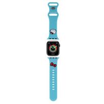 Hello Kitty apyrankė HKAWMSCHBLB Apple Watch 38/40/41mm Blue apyrankė Silicone Kitty Head