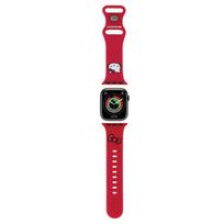 Hello Kitty apyrankė HKAWMSCHBLR Apple Watch 38/40/41mm Red apyrankė Silicone Kitty Head