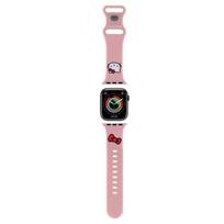Hello Kitty apyrankė HKAWMSCHBLP Apple Watch 38/40/41mm rožinės spalvos apyrankė Silicone Kitty Head