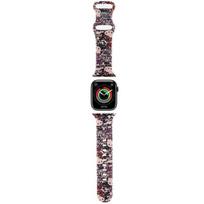 Hello Kitty apyrankė HKAWMSDGPTP Apple Watch 38/40/41mm rožinės spalvos apyrankė Silicone Tags Graffiti