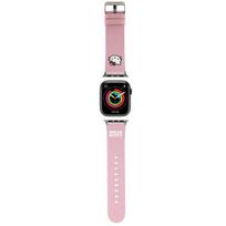 Hello Kitty apyrankė HKAWMPGKHP Apple Watch 38/40/41mm rožinės spalvos apyrankė Kitty Head