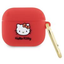 Hello Kitty HKA33DKHSF AirPods 3 dėklas fuksijos spalvos silikoninis su 3D Kitty galvute