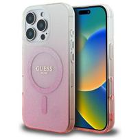Guess GUHMP16LHGRCELP Apple iPhone 16 Pro 6.3″ rožinės spalvos kietas dėklas IML Glitter Gradient MagSafe