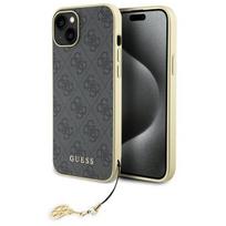 Guess GUHCP15MGF4GGR Apple iPhone 15 Plus / 14 Plus 6.7″ grey kietas dėklas 4G Charms Collection