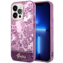 Guess GUHCP14XHGPLHF Apple iPhone 14 Pro Max 6,7″ fuschia kietas dėklas Porcelain Collection