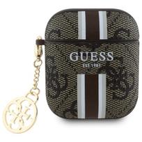 Guess GUA2P4RPSW AirPods 1/2 dėklas rudos spalvos 4G Printed Stripes Charm