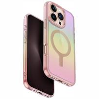 Dėklas UNIQ Iridescia Apple iPhone 16 Pro Magclick Charging rožinės spalvos prism
