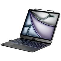 TypeDėklas Flexbook Touch Dėklas su klaviatūra skirtas Apple iPad Air 13″ M2 2024 / M3 2025 / M4 2026 pilkos spalvos