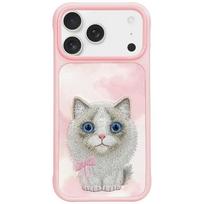 Dėklas Nimmy Big Eyed Pet 2.0 Cat Apple iPhone 17 Pro rožinės spalvos