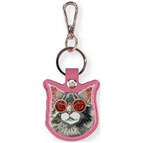 Dėklas locatorr Nimmy Glasses Cool  and Cute Cat rožinės spalvos