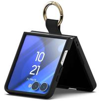 Mercury Gold Ring Dėklas Samsung Galaxy Z Flip7 juodos spalvos
