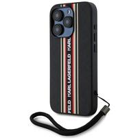 Dėklas Karl Lagerfeld Saffiano Athleisure Stripes Cord Apple iPhone 15 Pro Max red