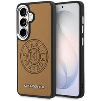 Dėklas Karl Lagerfeld Perforated KL MagSafe Samsung Galaxy S26 Plus rudos spalvos