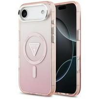 Dėklas Guess IML Gradient Triangle Logo MagSafe Apple iPhone Air rožinės spalvos