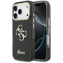 Dėklas Guess IML 4G Script Metal Apple iPhone 17 Pro juodos spalvos