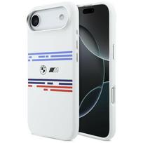 BMW M Silicon Horizontal Line MagSafe dėklas Apple iPhone Air baltos spalvos