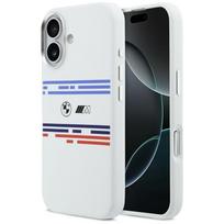 BMW M Silicon Horizontal Line MagSafe dėklas Apple iPhone 17 baltos spalvos