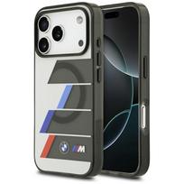 BMW M IML Metal Buttons Tricolor Lines MagSafe dėklas Apple iPhone 17 Pro Anthracite