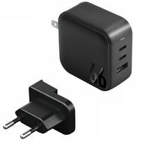 ENERGEA Laidinis įkroviklis 1xUSB+2xUSB-CPD-PPS-QC 3.0 66W 2C1A juodos spalvos US+EU Travelite GAN66