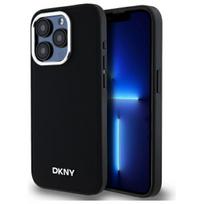 DKNY DKHMP15LPSCMCLK Apple iPhone 15 Pro 6.1″ juodos spalvos kietas dėklas Plain Logo MagSafe