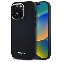 DKNY DKHMP14LPSCMCLK Apple iPhone 14 Pro 6.1″ juodos spalvos kietas dėklas Plain Logo MagSafe