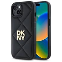 DKNY DKHCP15SPQDSLK Apple iPhone 15 6.1″ juodos spalvos Quilted Stack Logo