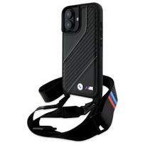 BMW BMHCP16M23PSCCK Apple iPhone 16 Plus 6.7″ juodos spalvos hardcase M Edition Carbon Stripe & Strap