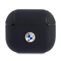 BMW BMA3SSLNA AirPods 3 dėklas navy Geniune Leather sidabro spalvos Logo