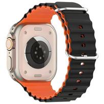 Beline Apple Watch Silicone Waves apyrankė 38/40/41mm juodos spalvos-oranžinės spalvos Box