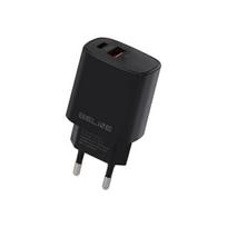 Beline Charger 1x USB-C + 1x USB 20W juodos spalvos (only head) PD 3.0 + QC 3.0 BLN2CB20
