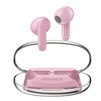 AWEI Bluetooth 5.3 T85 ENCTWS Ausinės + Docking Station rožinės spalvos