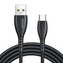 AWEI CL-115T USB to USB-C juodos spalvos cable