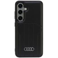 Audi Synthetic Leather MagSafe S24 S921 juodos spalvos kietas dėklas AU-TPUPCMS24-Q5/D1-BK