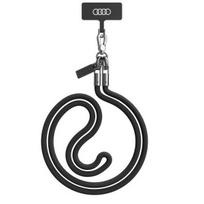 Audi virvelė telefonui 120cm 6mm crossbody juodos spalvos AU-CBL8-R8/D1-BK