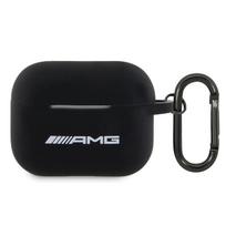AMG AMAP2RBK AirPods Pro 2 (2022/2023) dėklas juodos spalvos Silicone with baltos spalvos Logo