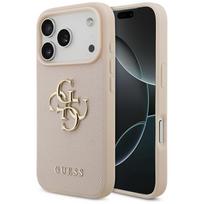 Original dėklas GUESS Grained Big 4G & Classic Logo skirtas iPhone 17 Pro pink
