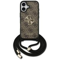 Original dėklas GUESS 4G Big Logo Cord Stap Crossbody skirtas iPhone 17 rudos spalvos
