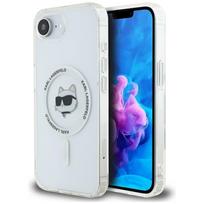 Original Pouch KARL LAGERFELD IML Metal Choupette Head MagSafe skirtas Apple iPhone 17e/16e white