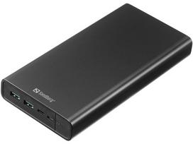 Sandberg 100W USB-C PD Power Bank, 38400mAh, Black