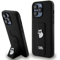Karl Lagerfeld KLHCP13XGSACHPK Gripstand Saffiano Choupe Case for iPhone 13 Pro Max 6.7" / black